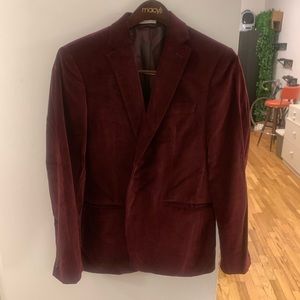 Bar 3 burgundy Velvet Blazer size 38R